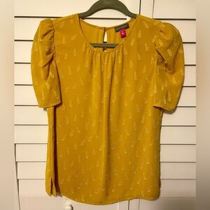 Vince Camuto Chiffon Puff Sleeve Short Sleeve Blouse